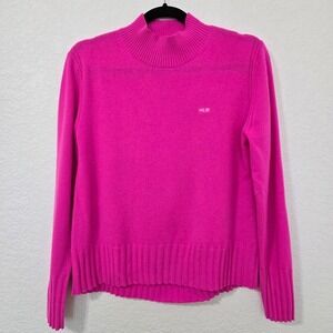 J.Crew Cashmere Mock Neck Sweater Womens Small HLW Pink Pullover‎ Knit